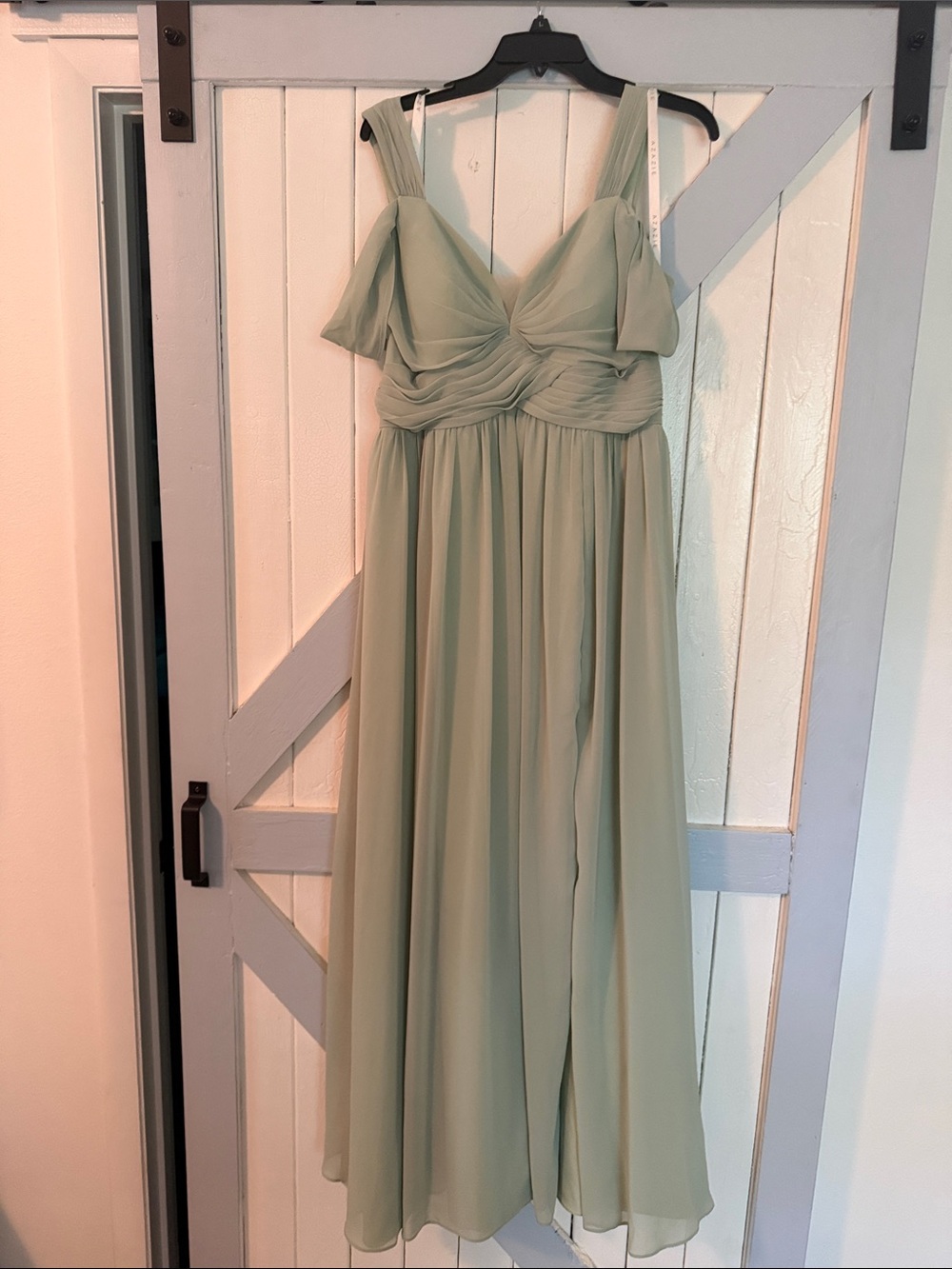 Azazie Sage Green Chiffon Bridesmaid Dress